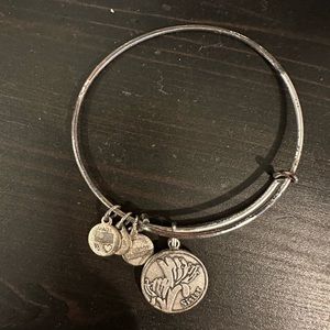 Alex and Ani Silver Sister Charm Bangle
